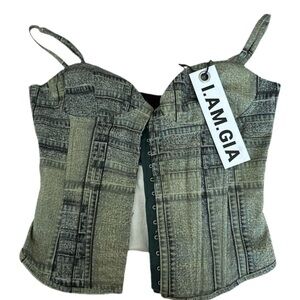 I.AM.GIA Olive Patterned Camisole